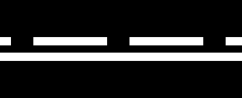 Ženklinimas 1.10 — a solid line beside a broken line
