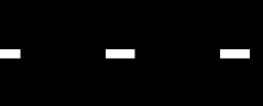 Ženklinimas 1.5 — a broken line with short dashes