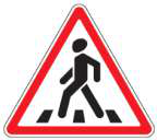 Ženklas 127 — Pedestrian crossing ahead
