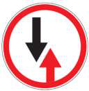 Ženklas 205 — Priority for oncoming traffic