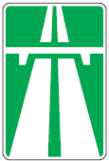 Ženklas 501 Motorway — a blue square