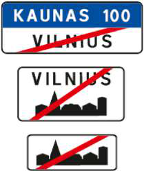 Ženklas 551 — End of built-up area