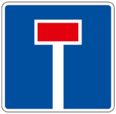 Ženklas 611 No through road — an information sign