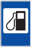 Ženklas 703 Filling station — a service sign